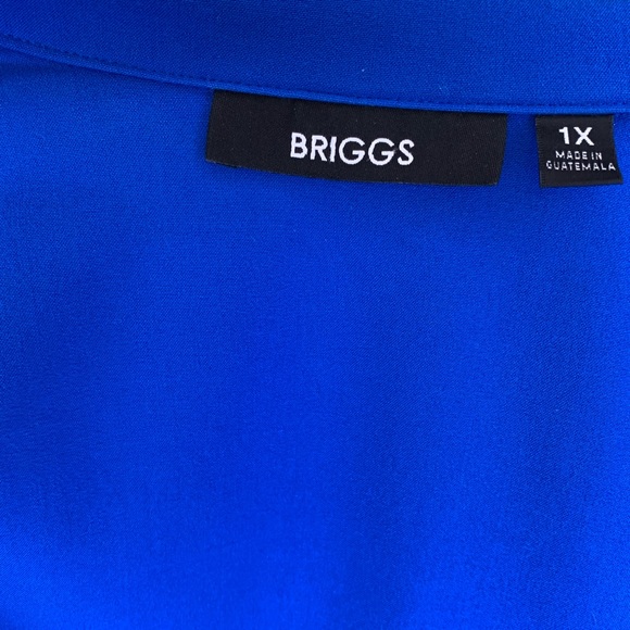 1X Briggs Boyfriend Cobalt Blue Plus Size Blazer - Picture 3 of 3